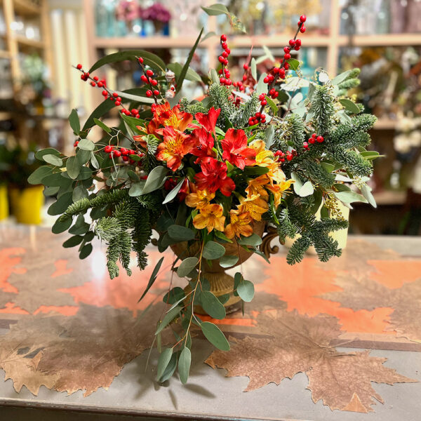 Regalo de Centro Navideño en Sevilla. Floristería Cártamo Flores.