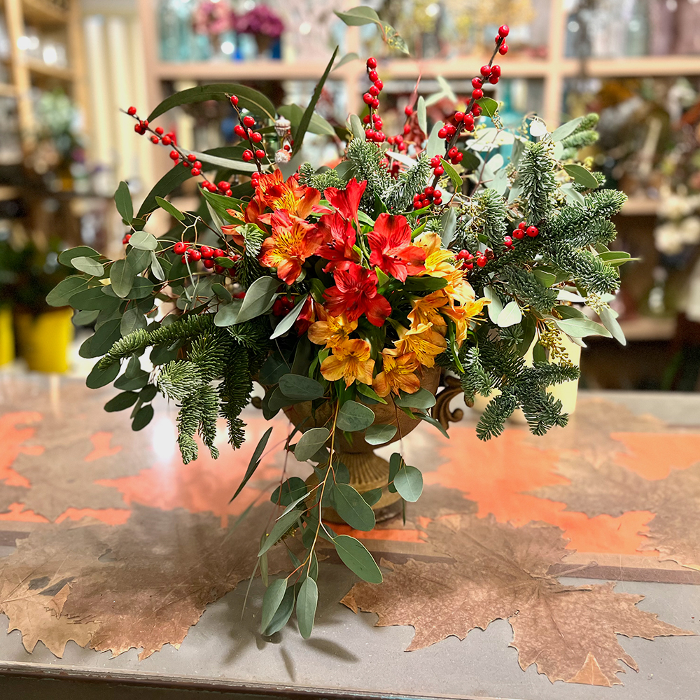 Regalo de Centro Navideño en Sevilla. Floristería Cártamo Flores.