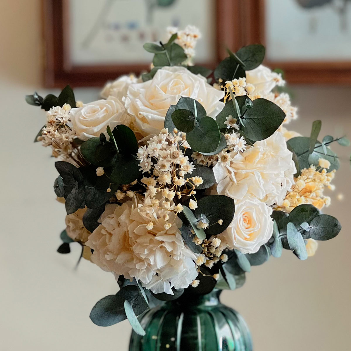 comprar ramo de novia de flores preservadas, flores secas.